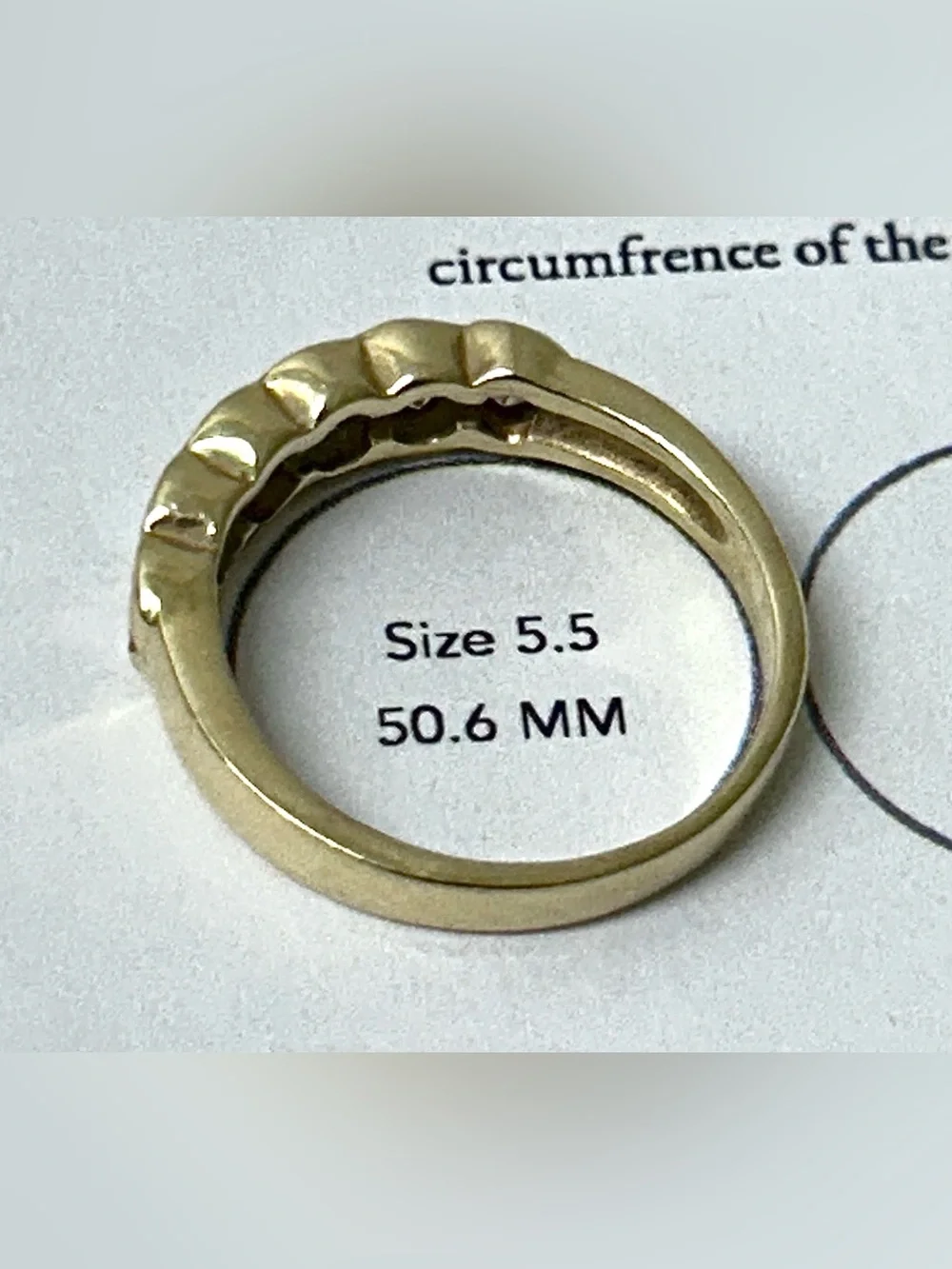 Vintage 14 Karat Gold 6 Bezel Set Diamond Ring